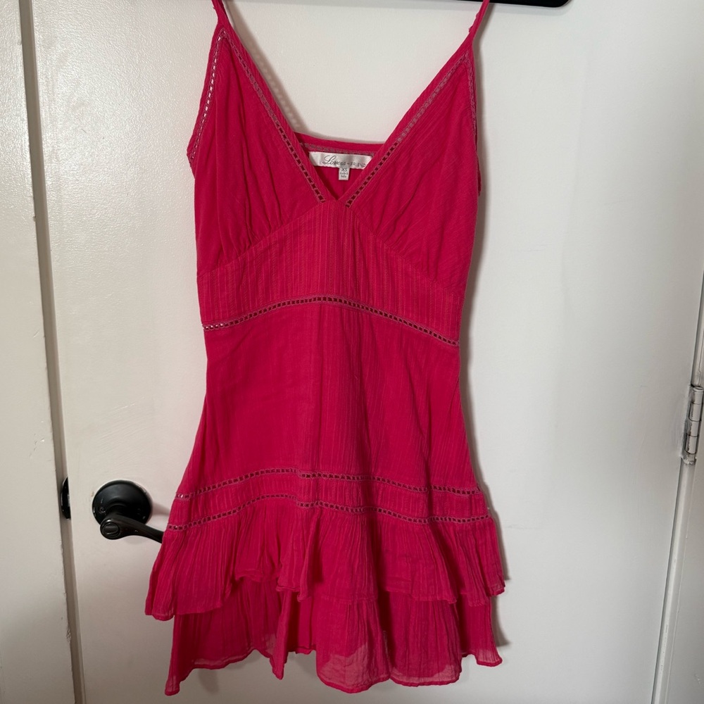 Lovers + Friends Pink V-Neck Dress